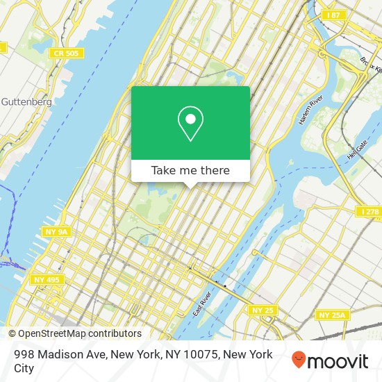 Mapa de 998 Madison Ave, New York, NY 10075