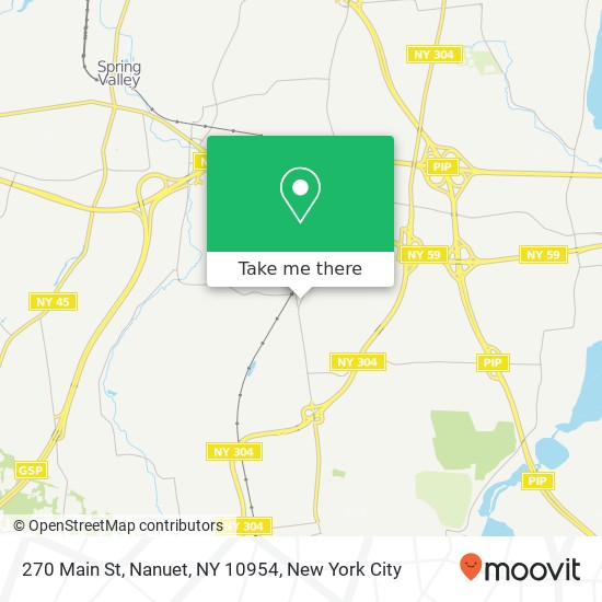 Mapa de 270 Main St, Nanuet, NY 10954