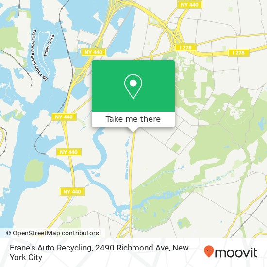 Mapa de Frane's Auto Recycling, 2490 Richmond Ave