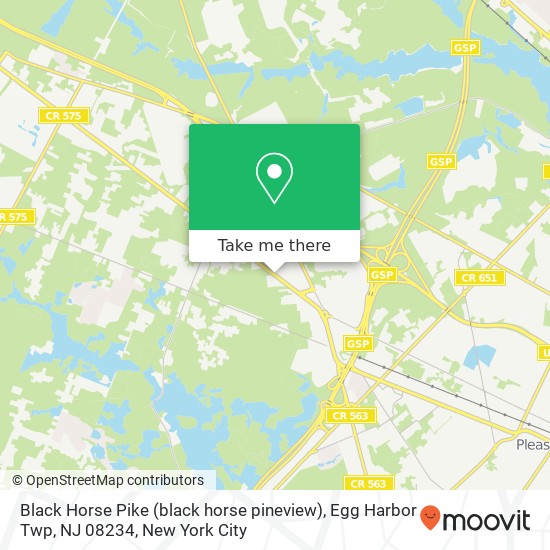 Black Horse Pike (black horse pineview), Egg Harbor Twp, NJ 08234 map