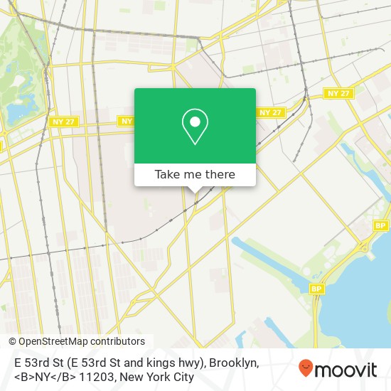 E 53rd St (E 53rd St and kings hwy), Brooklyn, <B>NY< / B> 11203 map
