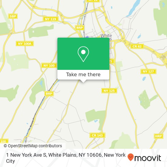 Mapa de 1 New York Ave S, White Plains, NY 10606