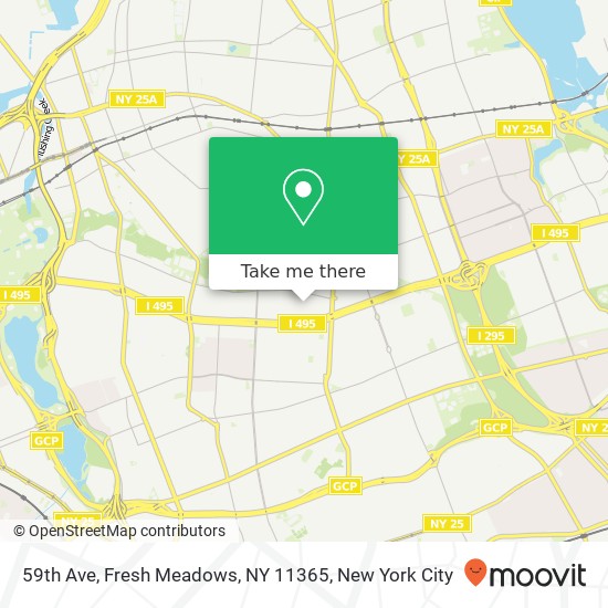Mapa de 59th Ave, Fresh Meadows, NY 11365
