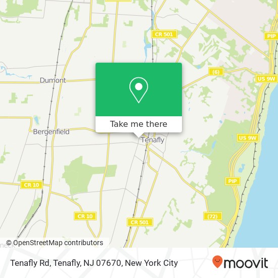 Mapa de Tenafly Rd, Tenafly, NJ 07670