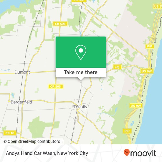 Mapa de Andys Hand Car Wash, 147 Piermont Rd