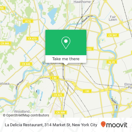 Mapa de La Delicia Restaurant, 314 Market St