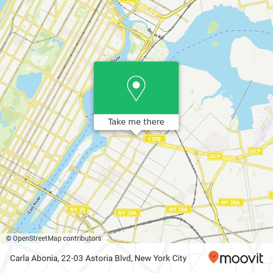 Mapa de Carla Abonia, 22-03 Astoria Blvd