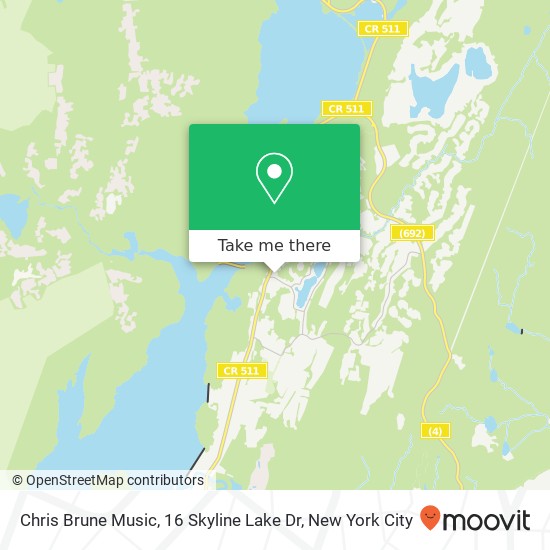 Mapa de Chris Brune Music, 16 Skyline Lake Dr