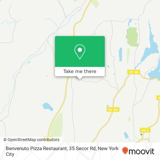 Mapa de Benvenuto Pizza Restaurant, 35 Secor Rd