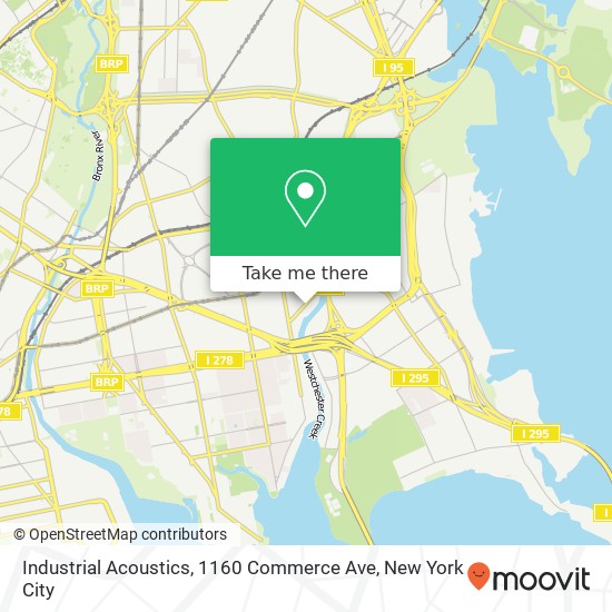 Mapa de Industrial Acoustics, 1160 Commerce Ave