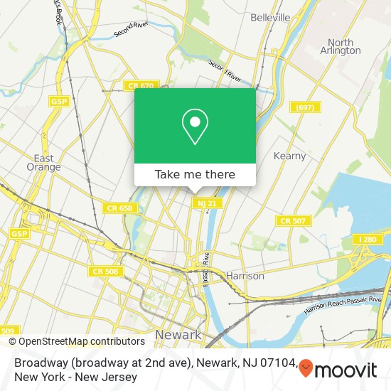 Broadway (broadway at 2nd ave), Newark, NJ 07104 map