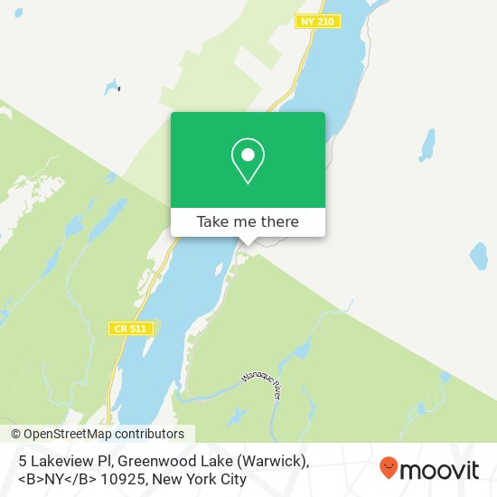 5 Lakeview Pl, Greenwood Lake (Warwick), <B>NY< / B> 10925 map