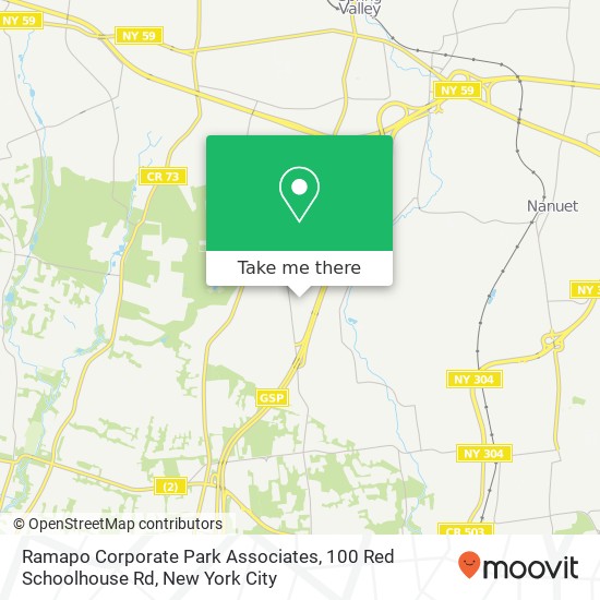 Ramapo Corporate Park Associates, 100 Red Schoolhouse Rd map