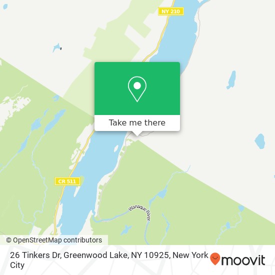 Mapa de 26 Tinkers Dr, Greenwood Lake, NY 10925