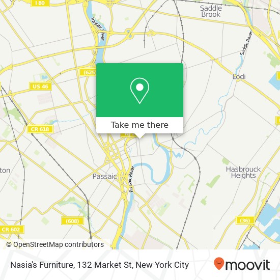 Nasia's Furniture, 132 Market St map