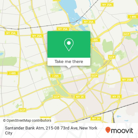 Mapa de Santander Bank Atm, 215-08 73rd Ave