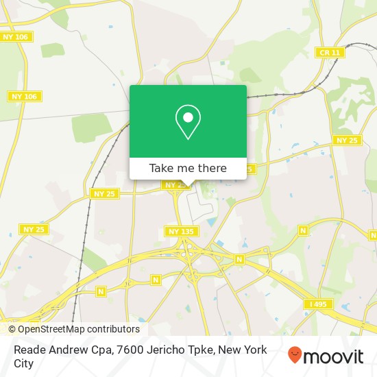 Mapa de Reade Andrew Cpa, 7600 Jericho Tpke