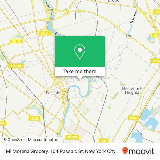 Mi Morena Grocery, 104 Passaic St map