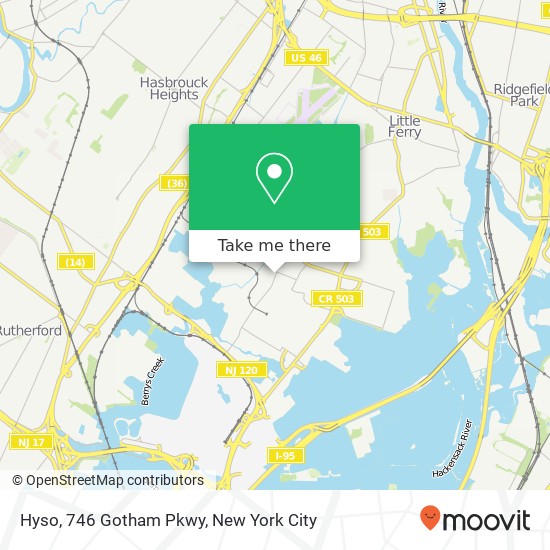 Hyso, 746 Gotham Pkwy map