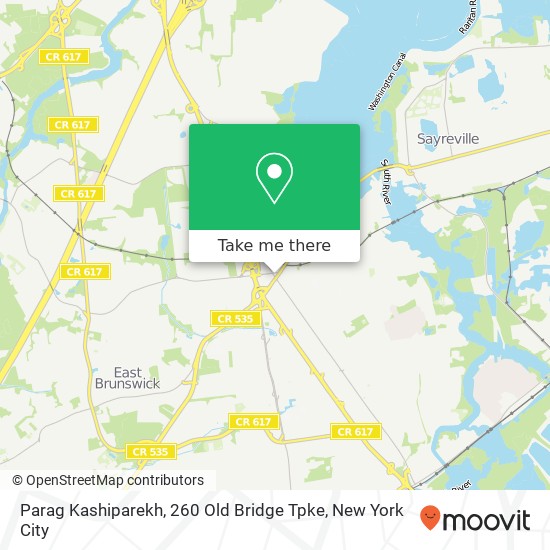 Parag Kashiparekh, 260 Old Bridge Tpke map