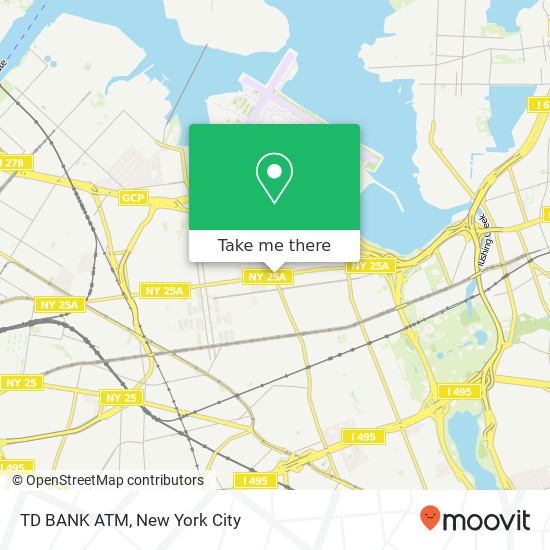 TD BANK ATM, 94-15 Northern Blvd map