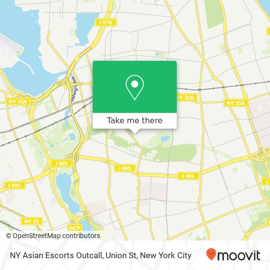 NY Asian Escorts Outcall, Union St map