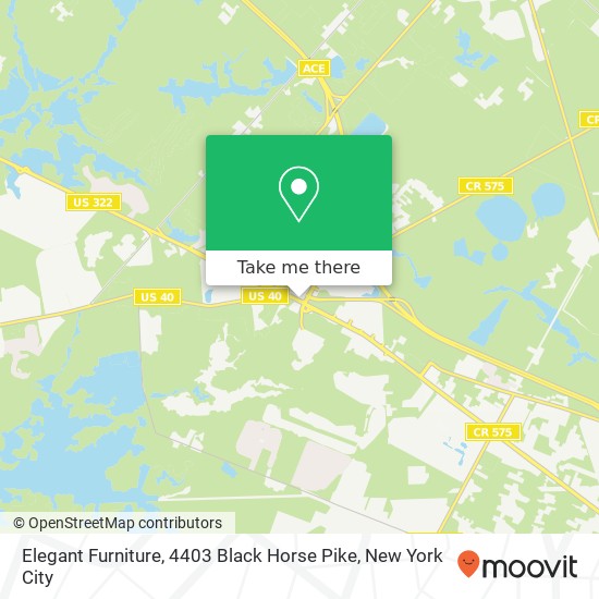Mapa de Elegant Furniture, 4403 Black Horse Pike