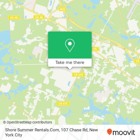 Shore Summer Rentals.Com, 107 Chase Rd map