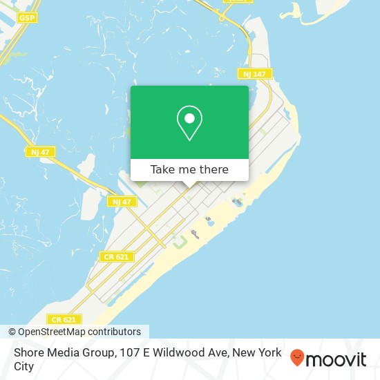 Shore Media Group, 107 E Wildwood Ave map