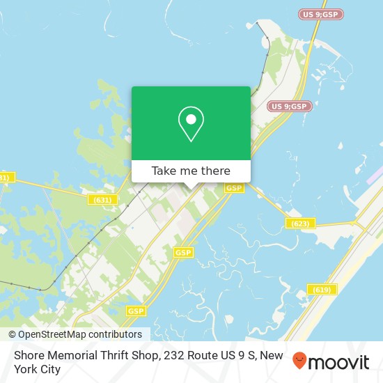 Shore Memorial Thrift Shop, 232 Route US 9 S map