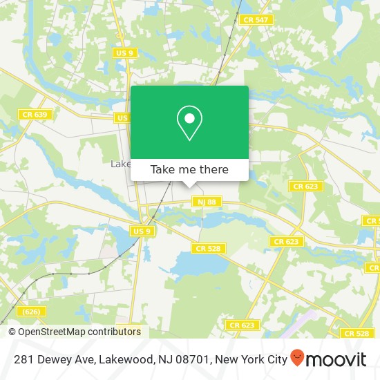 281 Dewey Ave, Lakewood, NJ 08701 map