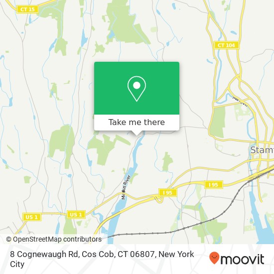 Mapa de 8 Cognewaugh Rd, Cos Cob, CT 06807