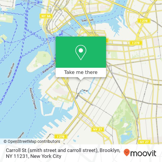 Carroll St (smith street and carroll street), Brooklyn, NY 11231 map