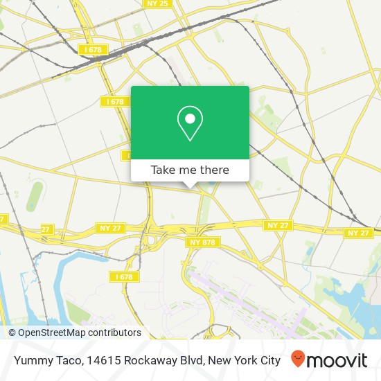 Mapa de Yummy Taco, 14615 Rockaway Blvd