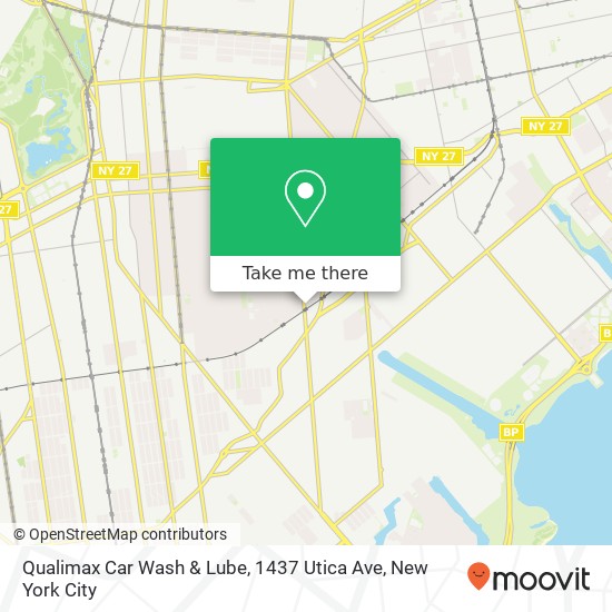 Qualimax Car Wash & Lube, 1437 Utica Ave map