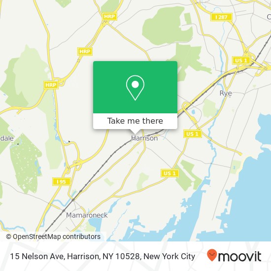 Mapa de 15 Nelson Ave, Harrison, NY 10528