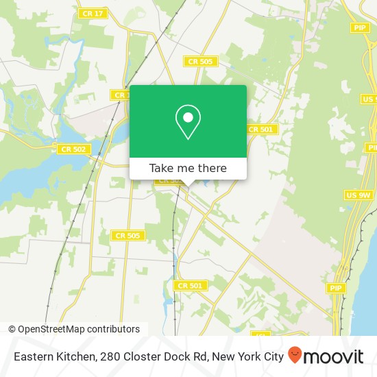 Mapa de Eastern Kitchen, 280 Closter Dock Rd