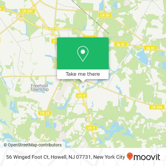 56 Winged Foot Ct, Howell, NJ 07731 map