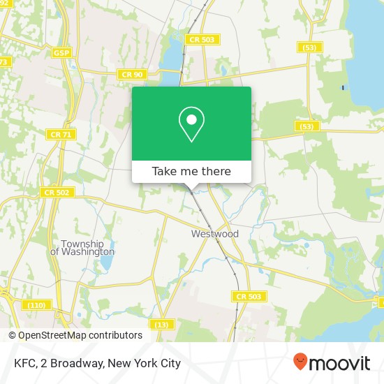 KFC, 2 Broadway map
