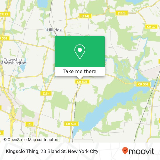 Kingsclo Thing, 23 Bland St map