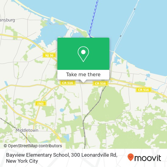 Bayview Elementary School, 300 Leonardville Rd map