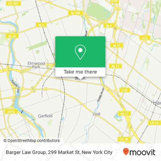 Mapa de Barger Law Group, 299 Market St