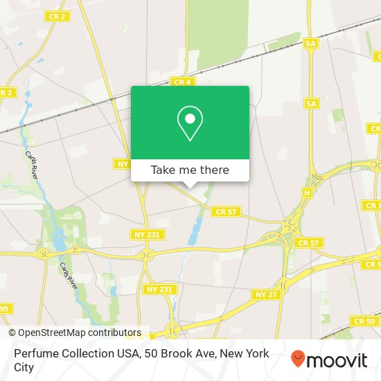 Mapa de Perfume Collection USA, 50 Brook Ave