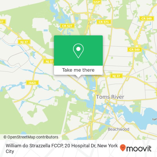 Mapa de William do Strazzella FCCP, 20 Hospital Dr