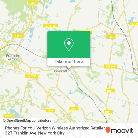 Phones For You, Verizon Wireless Authorized Retailer, 327 Franklin Ave map