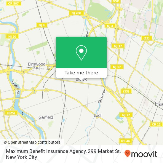 Mapa de Maximum Benefit Insurance Agency, 299 Market St