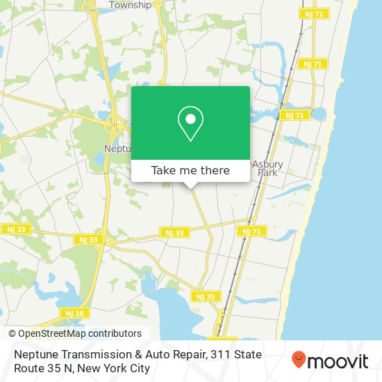 Mapa de Neptune Transmission & Auto Repair, 311 State Route 35 N