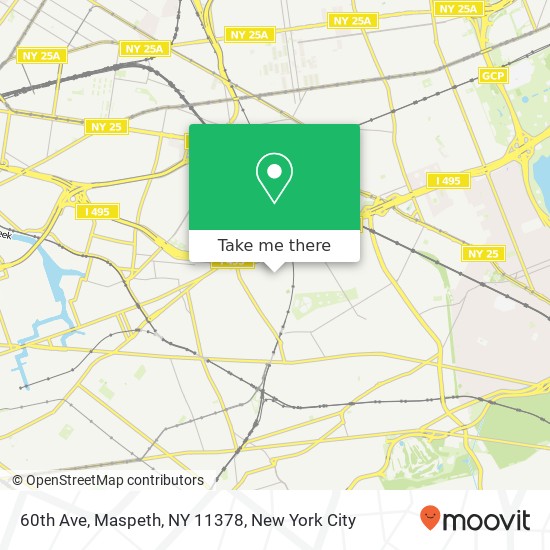 Mapa de 60th Ave, Maspeth, NY 11378