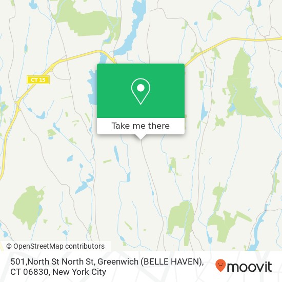 Mapa de 501,North St North St, Greenwich (BELLE HAVEN), CT 06830