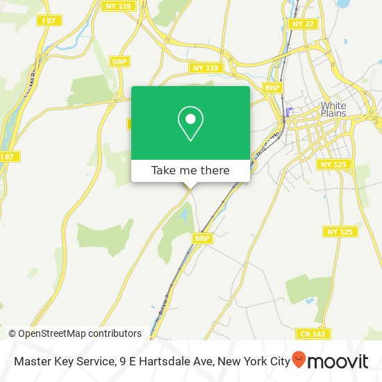 Master Key Service, 9 E Hartsdale Ave map